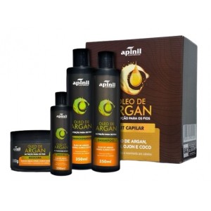 Kit Capilar Argan Apinil com 4 itens